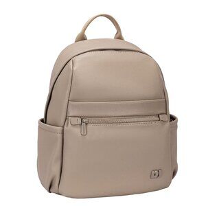 David Jones Paris Women Fashion Everyday Backpack - Warm Taupe